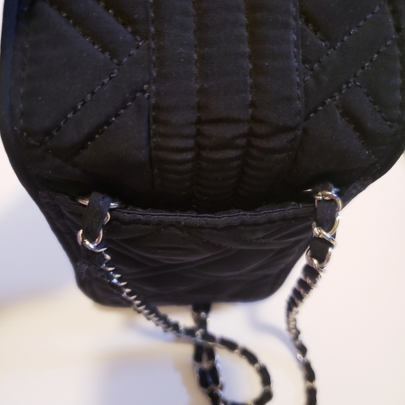 Vera Bradley Crossbody Cell Phone Black Quilted Purse Wallet - Picture 8 of 10